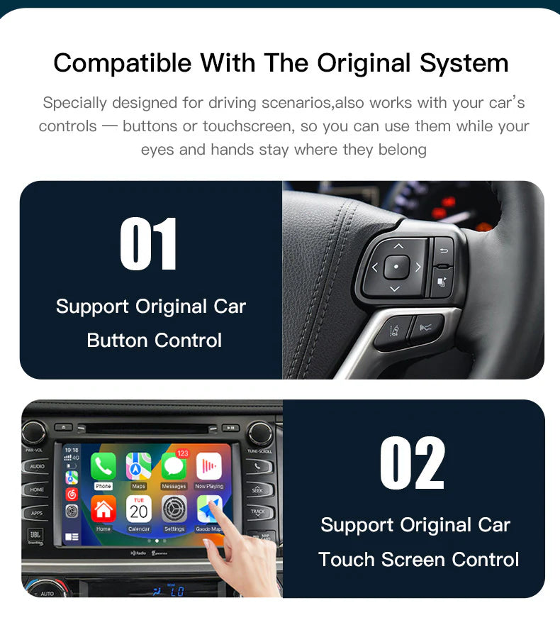 Trådløst CarPlay & Android Auto-interface modul til Toyota Touch2 & Entune 2.0