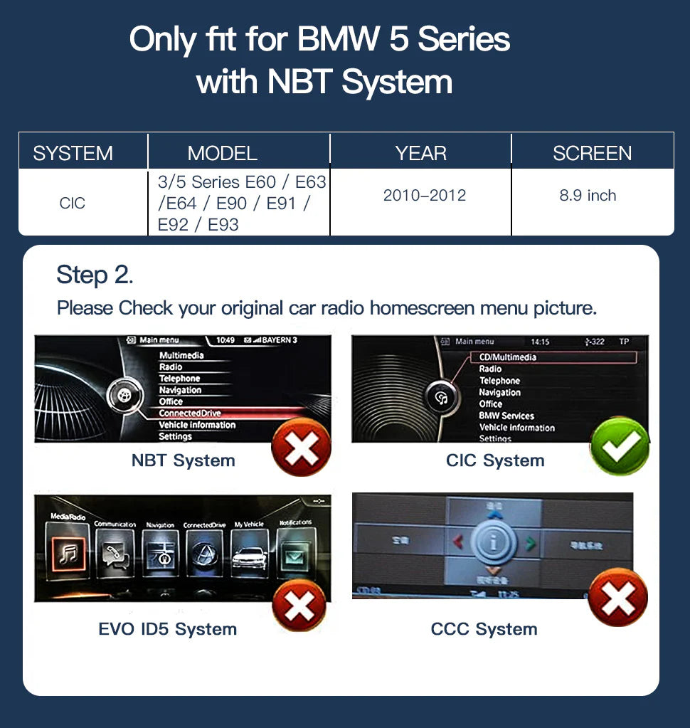 BMW SMART SKÆRM APPLE CARPLAY & ANDROID AUTO