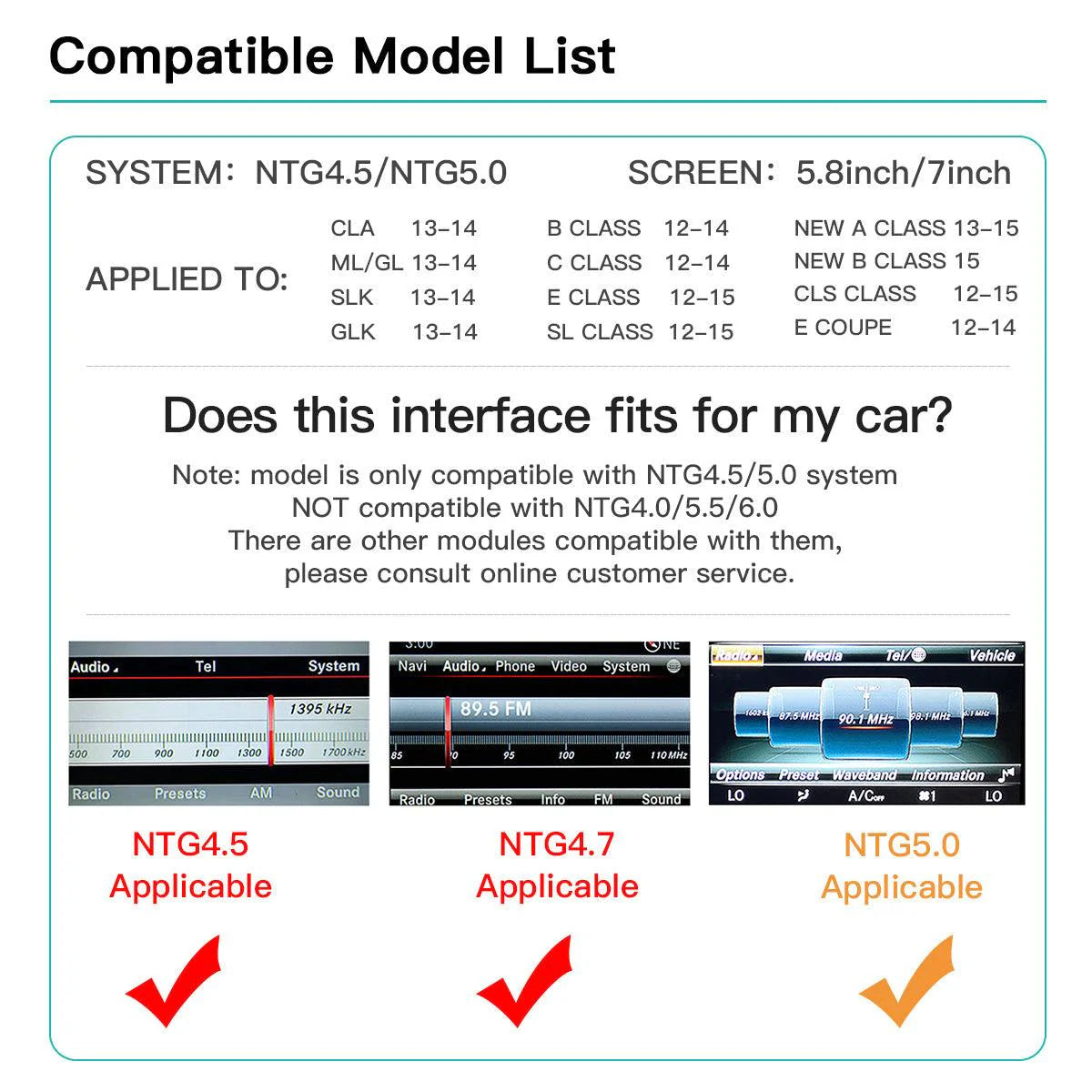 Mercedes Smartboks / Apple CarPlay/Android Auto trådløs